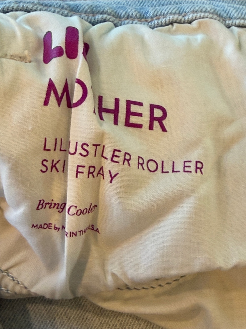 Mother Lil Husler Roller Skimp Fray Jeans in Bring The Cooler Size 27P NWT - Picture 14 of 14